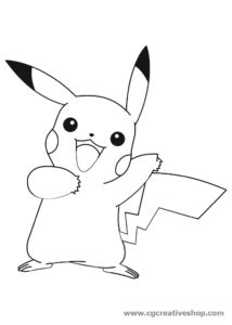 Pikachu - Pokèmon disegno da colorare