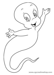 Casper il simpatico fantasma, disegno da colorare