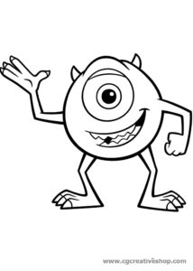 Mike Wazowski, disegno da colorare