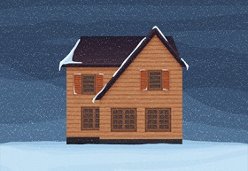 winter house in Illustrator