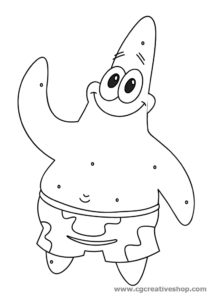 Patrick Stella di Spongebob, disegno da colorare