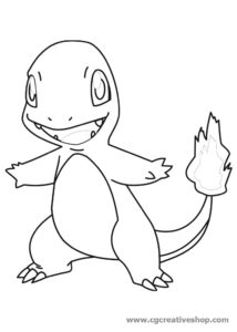 Charmander - Pokemon, disegno da colorare