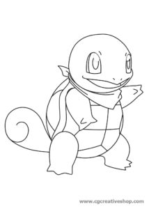 Squirtle Pokemon disegno da colorare