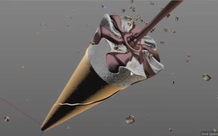 Wafer Cone Ice Cream in Cinema 4D