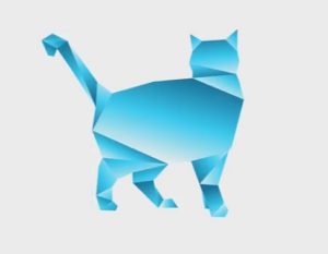 Cat in Origami Style with Illustrator