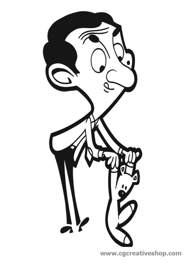 Mister Bean: cartone animato, disegno da colorare - Cgcreativeshop