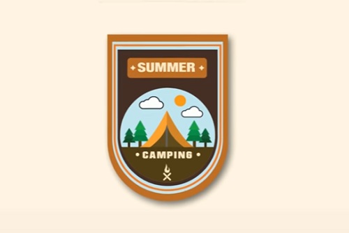 Draw a Summer Camp Logo Design in Illustrator