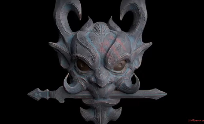 Sculpting Ancient Japanese Mask in Zbrush and Painter