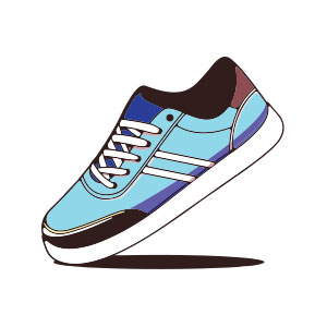 Simple Sport Shoe Free Vector download