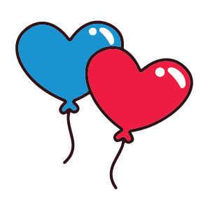 Love Balloons Icon Valentine's Day Free Vector download