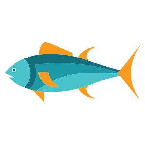 Stylized Tuna Fish Free Vector download