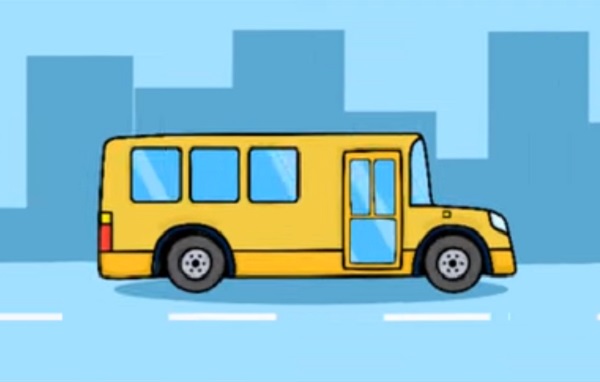 Create School Bus Car 2D Animation in After Effects