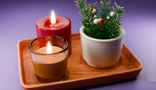 Modeling a Realistic Christmas Candles in Blender