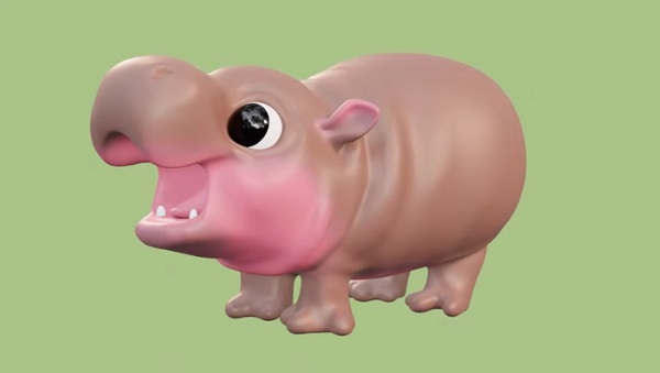 Modeling a Cute Baby Hippo with Blender